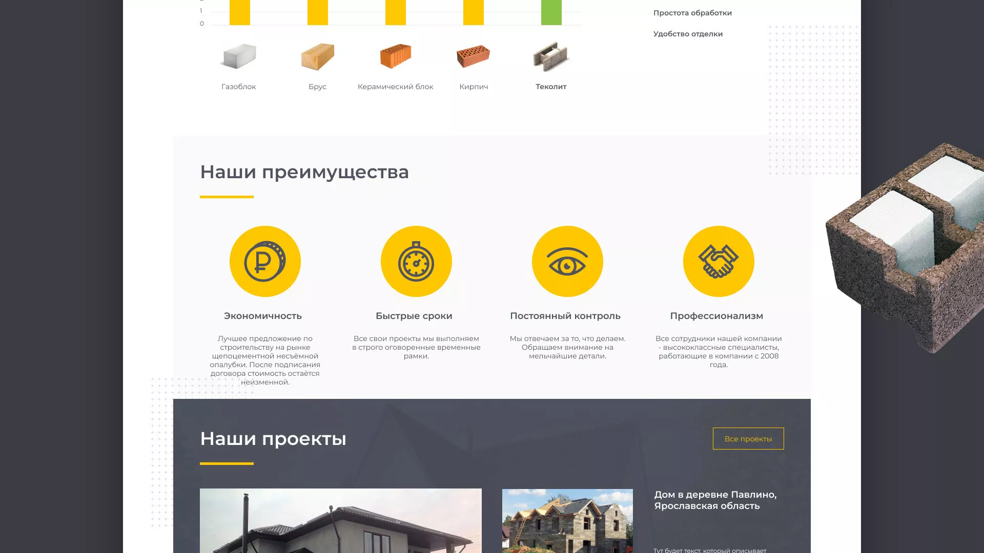 Создание сайта для строительной компании «ЭКОДОМ» в Буйнакске