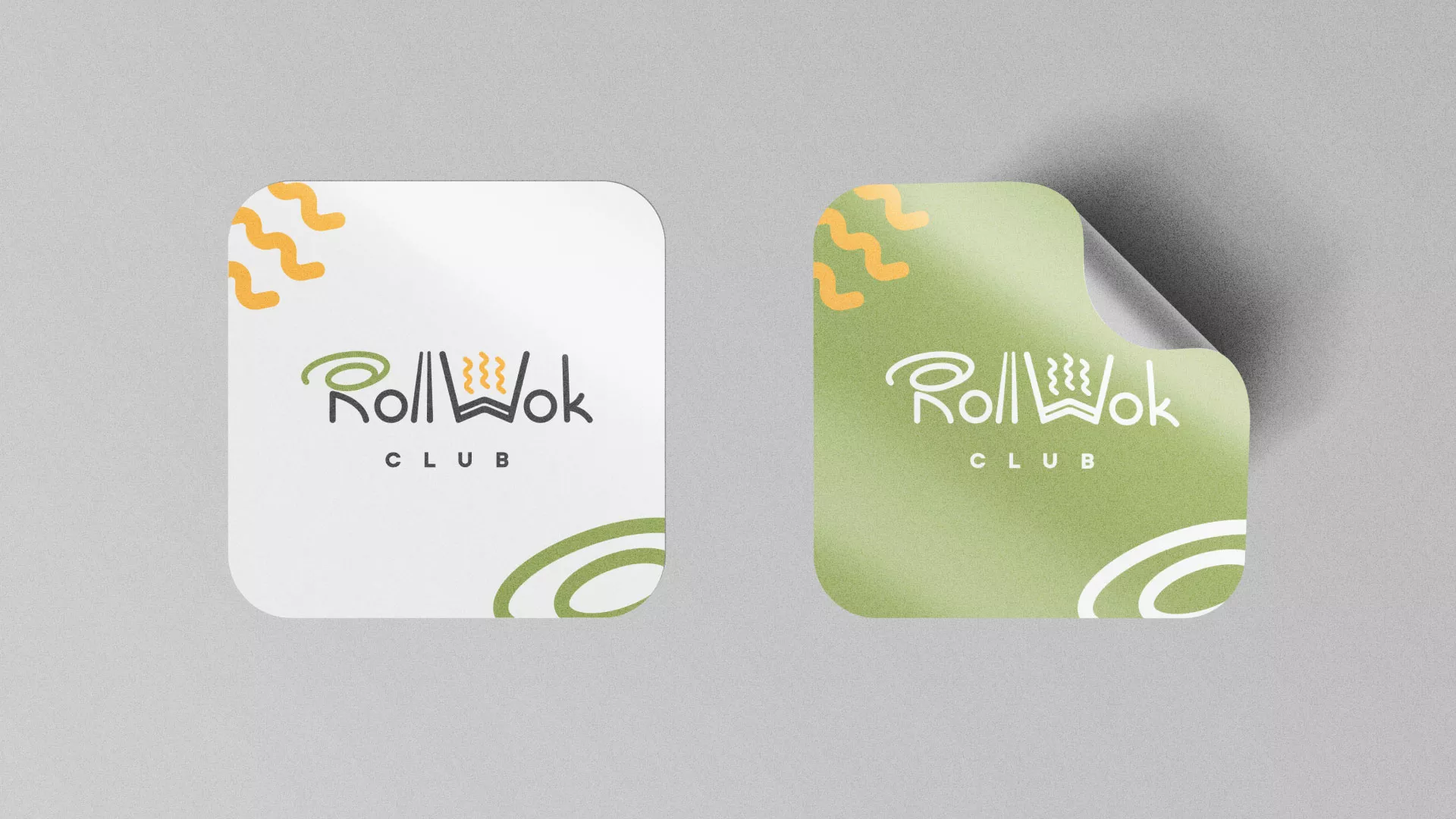 Разработка логотипа и фирменного стиля суши-бара «Roll Wok Club» в Буйнакске